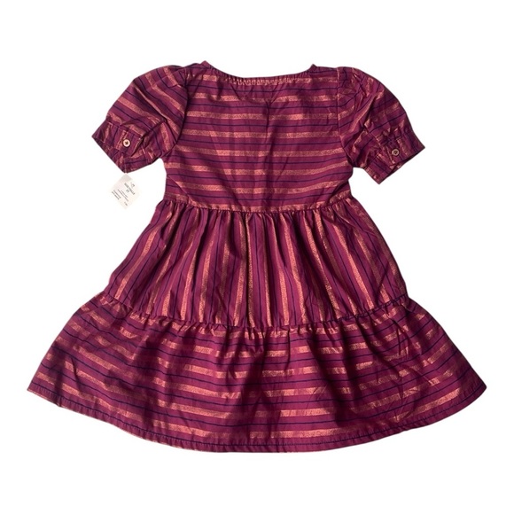 061 Nanette Lepore Burgundy/Rose Gold Dress - Picture 4 of 9